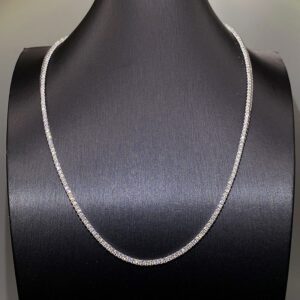 S925 Silver 2mm Moissanite Tennis Chain Necklace for Women Men Miami Iced Out Bling Moissanite Diamond Link Necklaces Gra