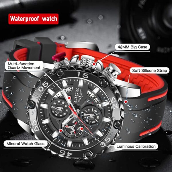 Luminous Men Watch Sport Army Men Watches Waterproof Quartz Clock Man Chronograph  Military WristWatch - Image 13