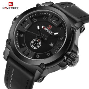New Men Sports Military Quartz Watch Man Analog Date Clock Leather Strap Wristwatch Relogio Masculino