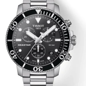 TISSOT SEASTAR 1000 CHRONOGRAPH T1204171105100 Black Face Luxury Watch For Men