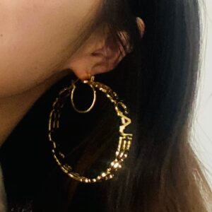 Custom Name Earring Trend New Summer Hoop Earrings For Women Personalized Gold Aesthetic Jewelry Wedding Sexy Accessories