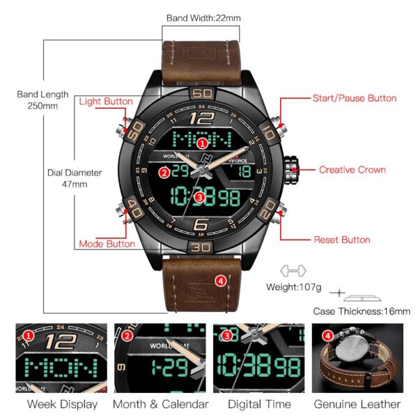 Sport Watches Men Fashion Casual Digital Quartz Wristwatches Male Military Clock Relogio Masculino - Image 4