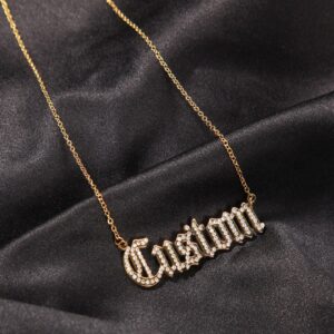 Custom Stainless Steel Name Choker Personalized Letters Pendant Chain Necklace Accessories For Women Jewelry