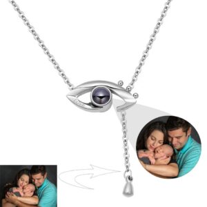 Custom Projection Photo Necklace With Heart Personalized Any Photo Necklace Memorial Anniversary Mother’s Day Gift For Women
