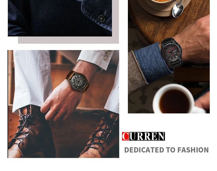 CURREN Men's Casual Business Watch with Date – detail 7