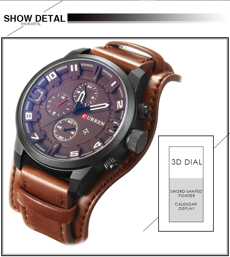 CURREN Men's Casual Business Watch with Date – detail 9