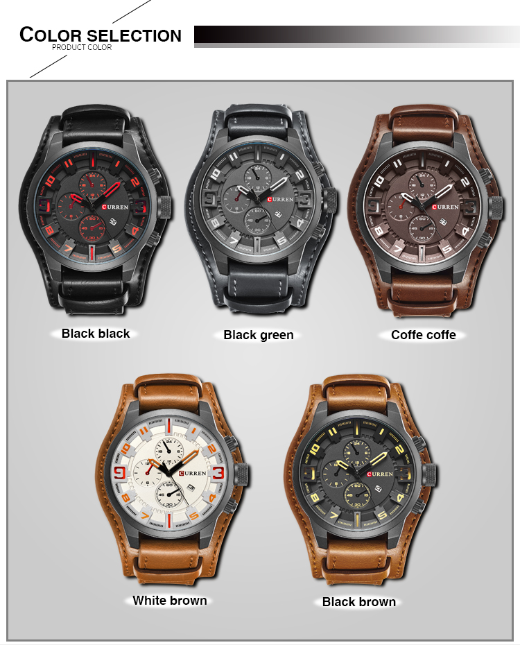 CURREN Men's Casual Business Watch with Date – detail 3