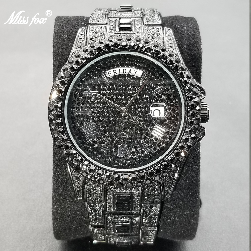 Men's Iced Out Day Date Watch – Hip Hop – detail 25