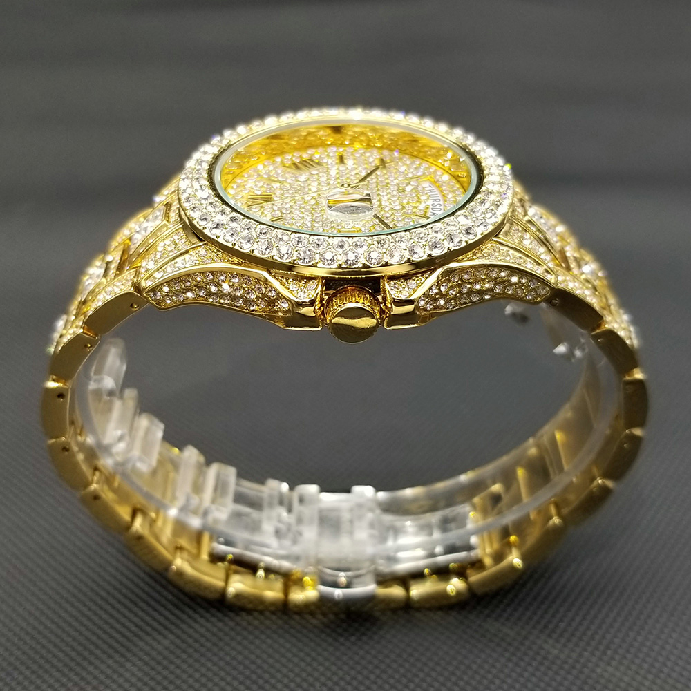 Men's Iced Out Day Date Watch – Hip Hop – detail 3