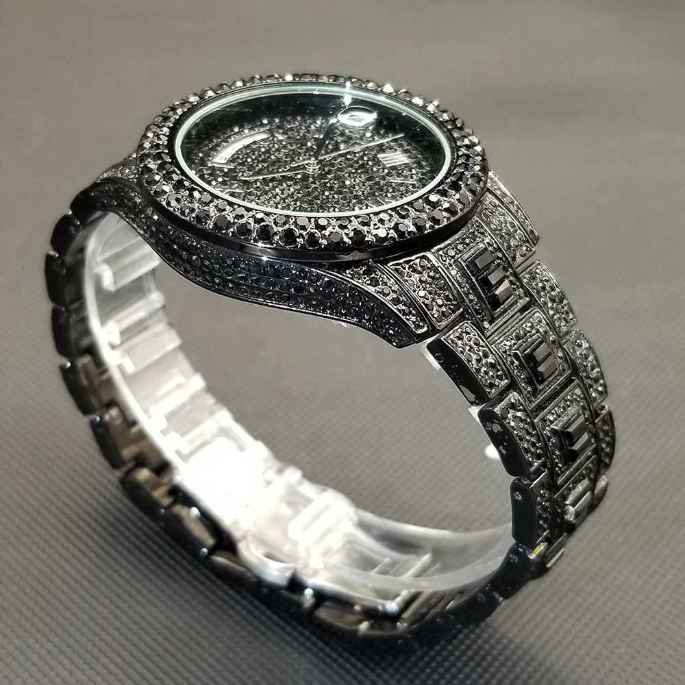 Men's Iced Out Day Date Watch – Hip Hop – detail 27