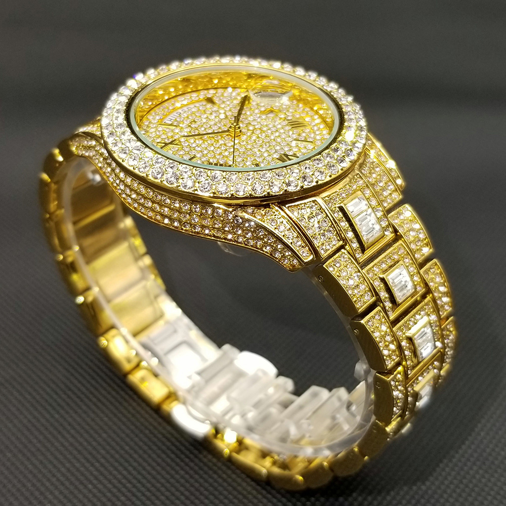 Men's Iced Out Day Date Watch – Hip Hop – detail 2