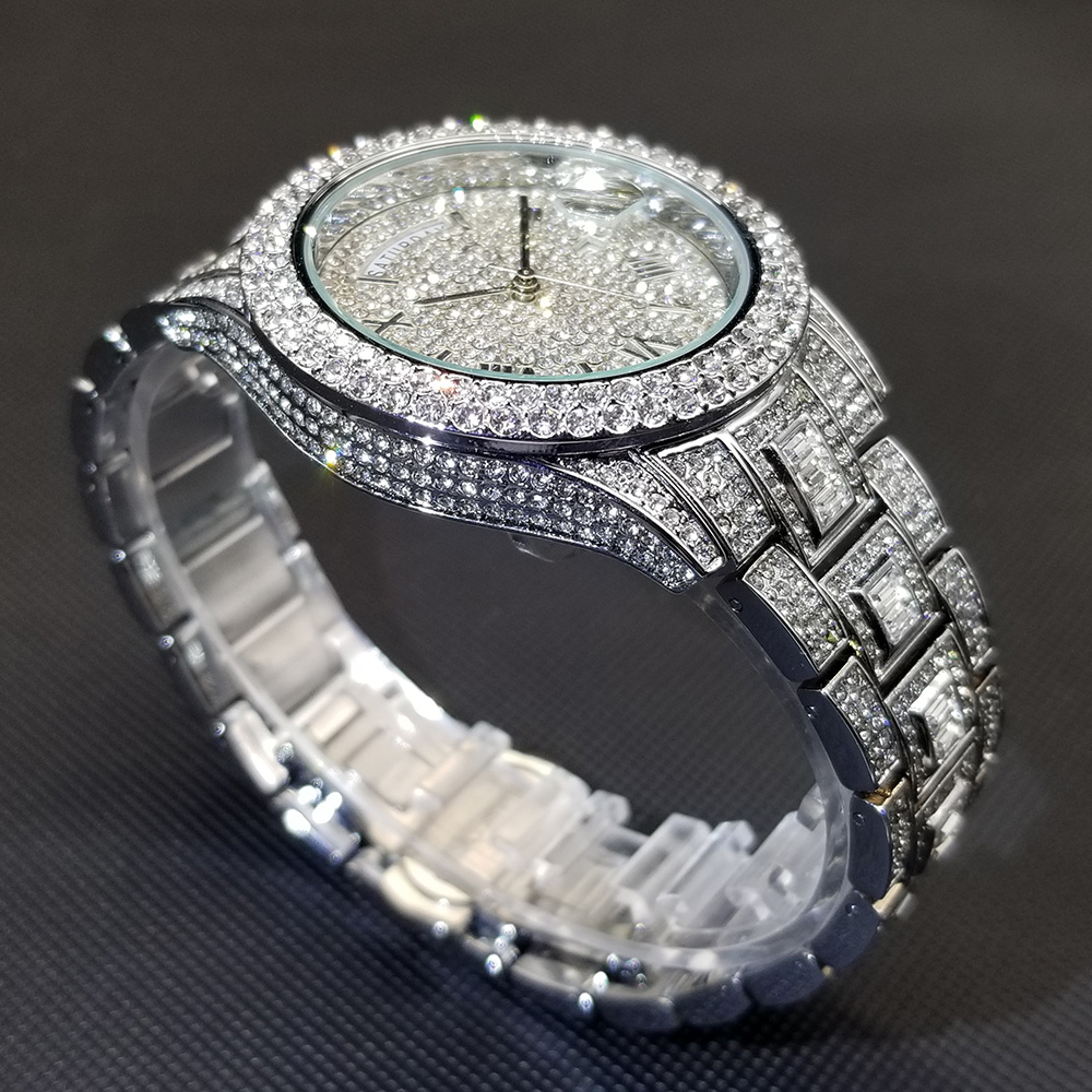 Men's Iced Out Day Date Watch – Hip Hop – detail 8