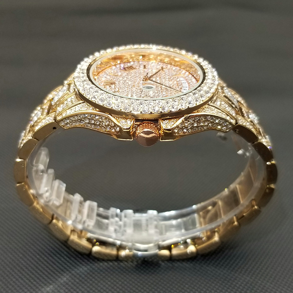 Men's Iced Out Day Date Watch – Hip Hop – detail 18