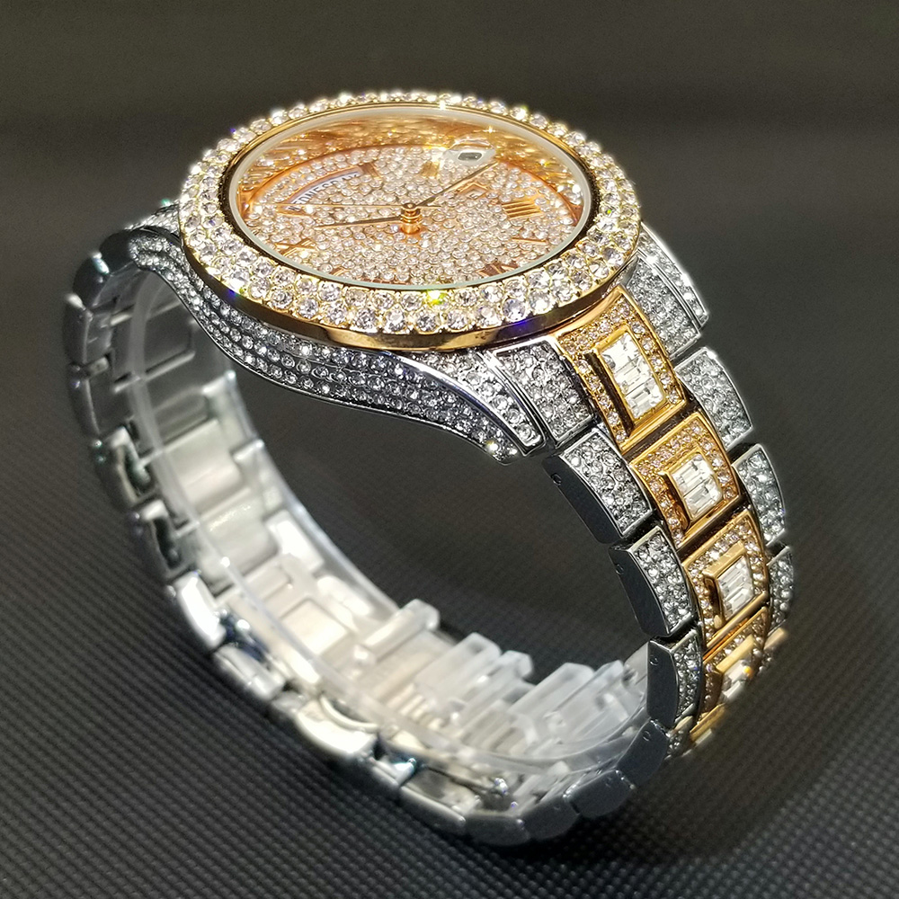 Men's Iced Out Day Date Watch – Hip Hop – detail 22