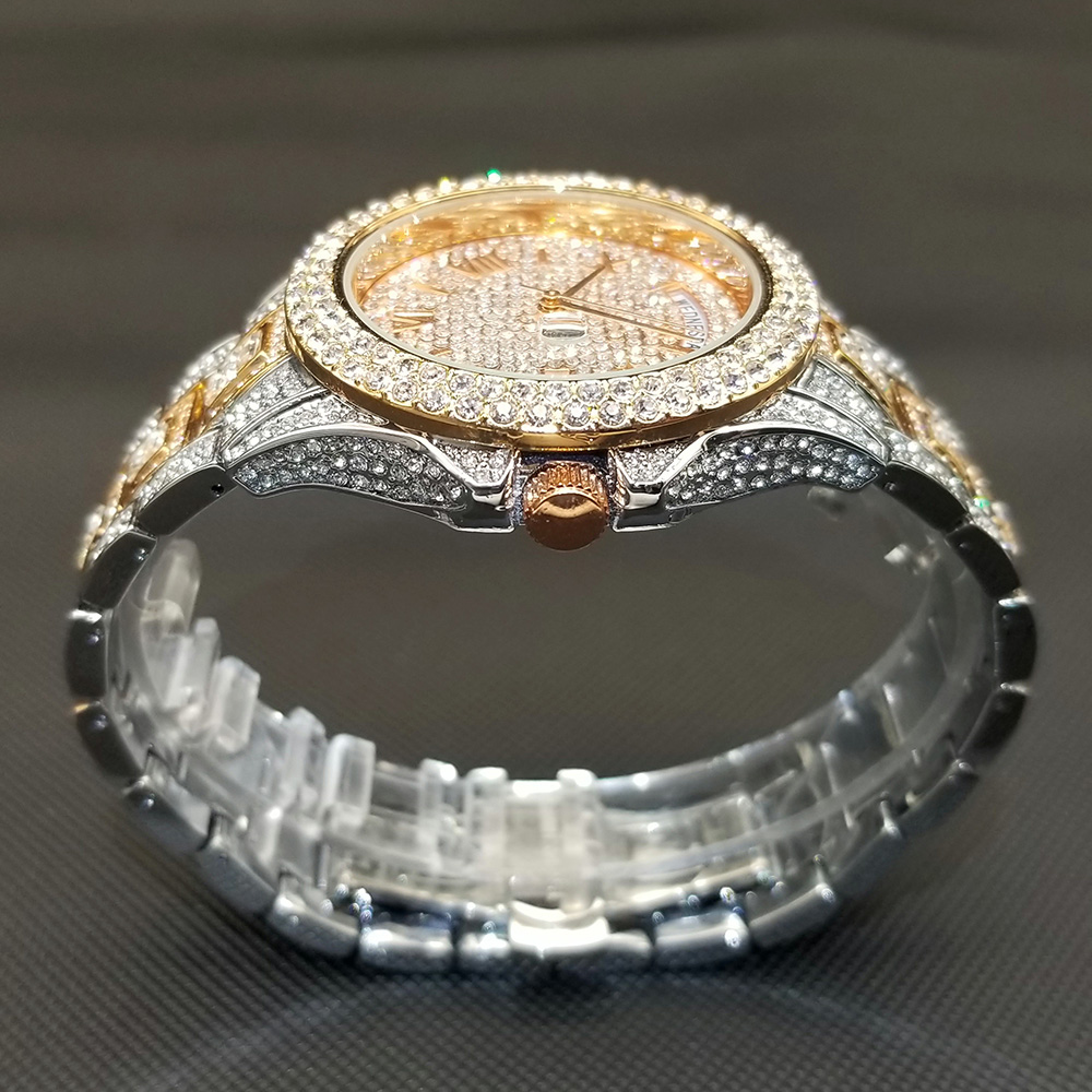 Men's Iced Out Day Date Watch – Hip Hop – detail 23