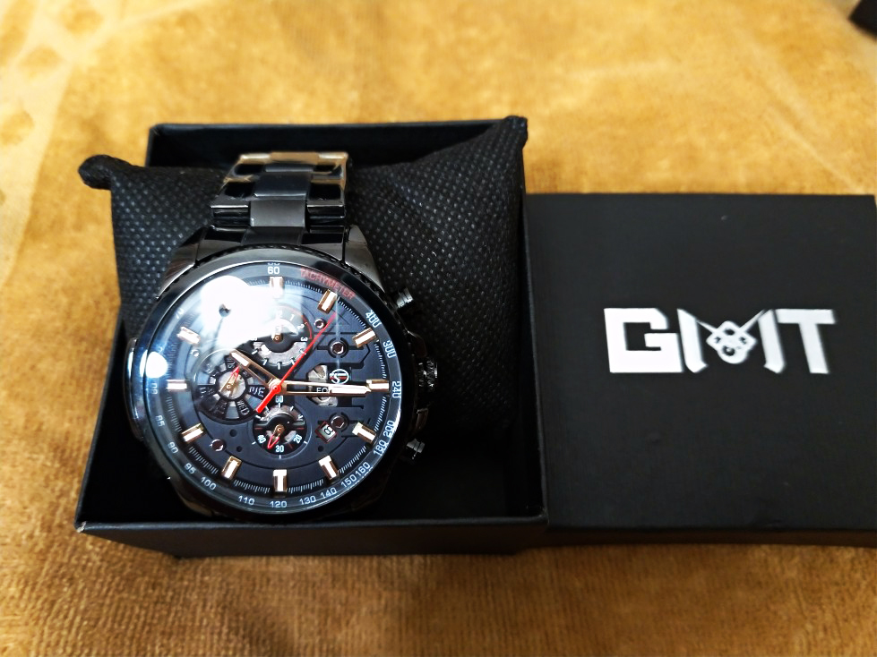 Forsining Three-Dial Calendar Automatic Watch – Steel – detail 14