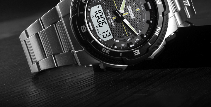 Men's Stopwatch Sports Watch – Steel Strap – detail 8