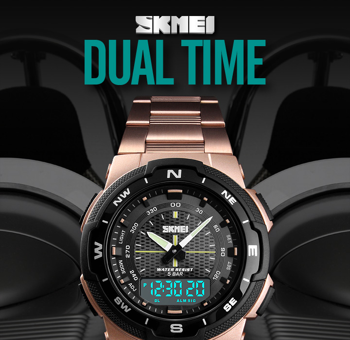 Men's Stopwatch Sports Watch – Steel Strap – detail 2