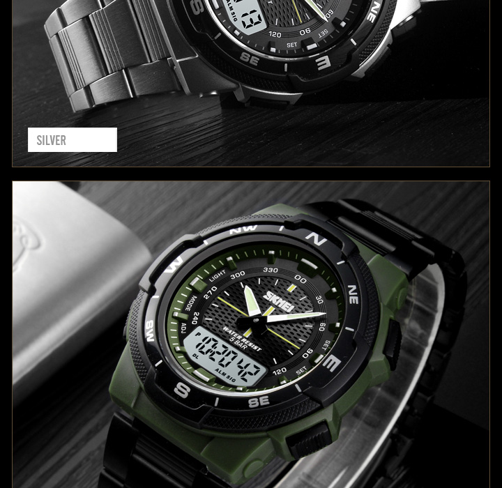 Men's Stopwatch Sports Watch – Steel Strap – detail 17