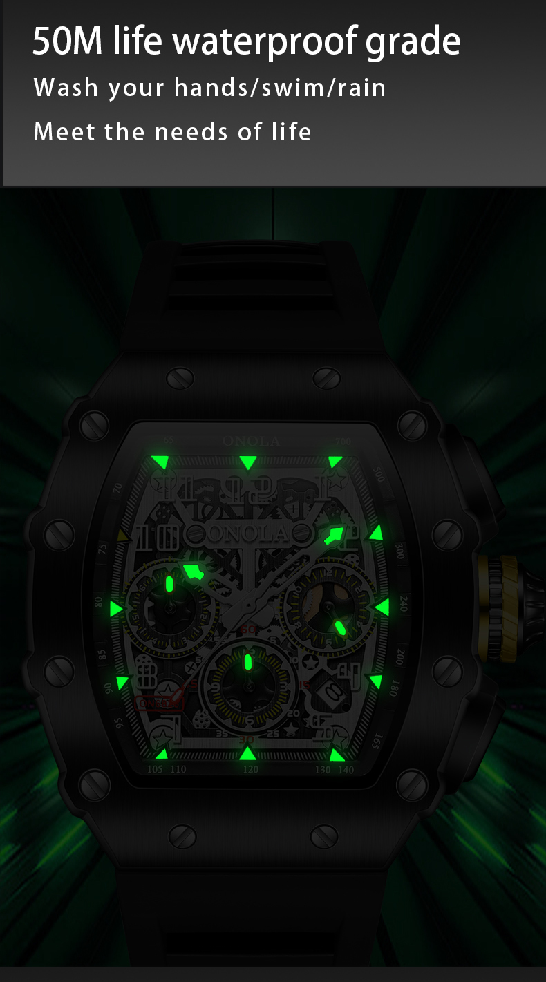 ONOLA Men's Multifunction Sports Watch – Luminous – detail 6