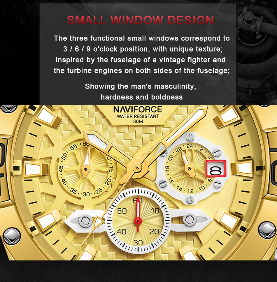NAVIFORCE NF8019 Men's Chronograph Watch – detail 13