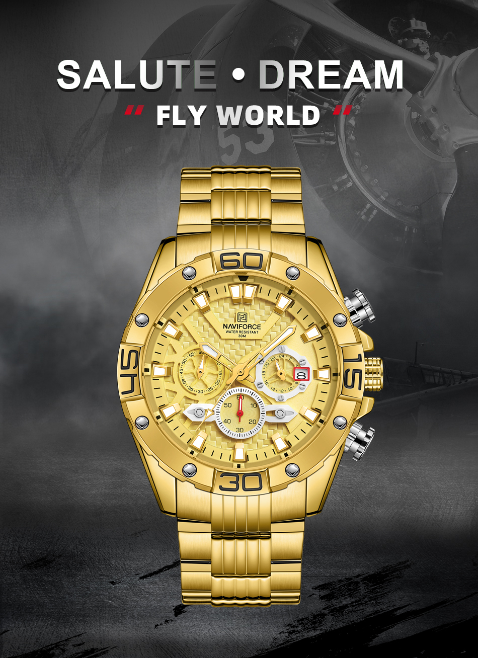 NAVIFORCE NF8019 Men's Chronograph Watch – detail 2