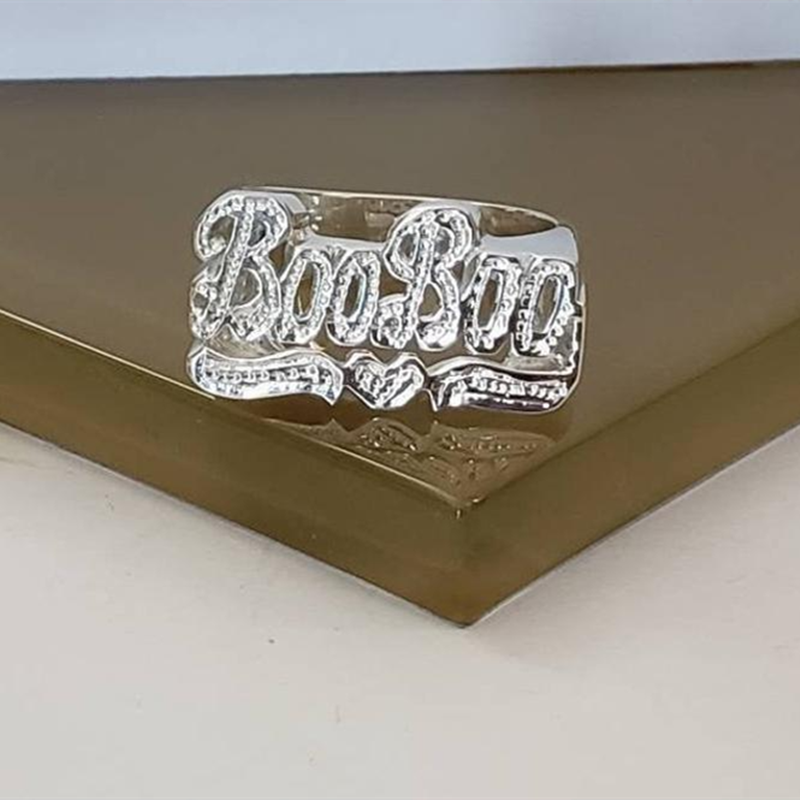 Custom Initial Signet Ring – 18K Gold Plated – detail 7