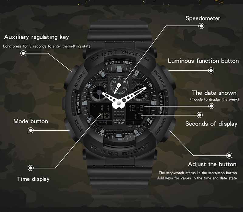 Men's LED Digital Outdoor Watch 3110 – detail 15