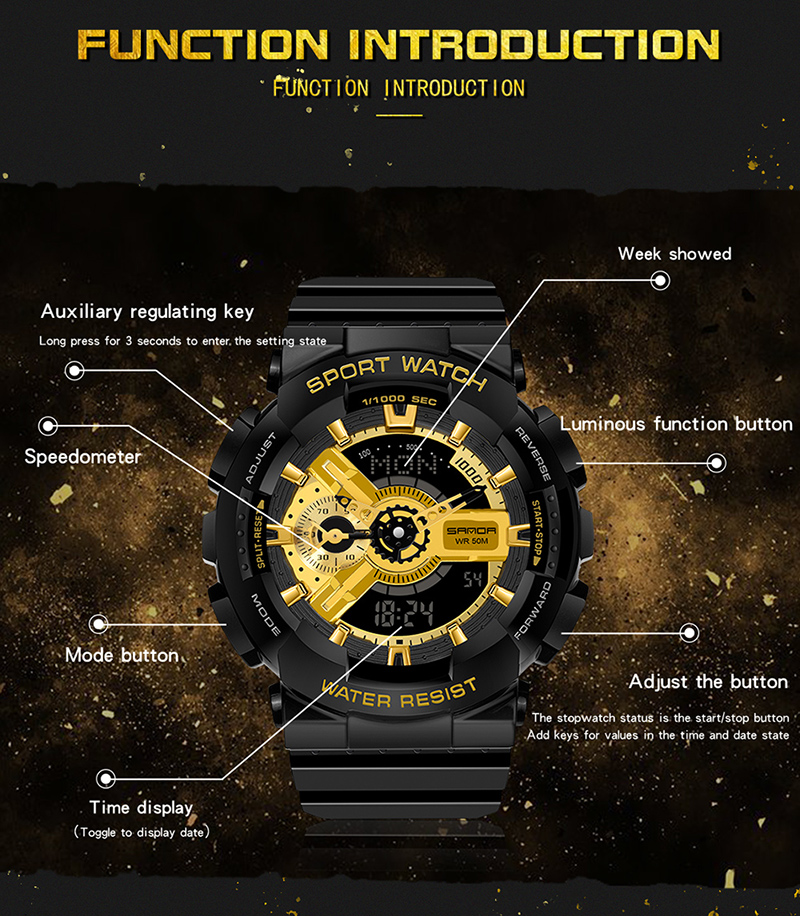 Men's LED Digital Outdoor Watch 3110 – detail 14