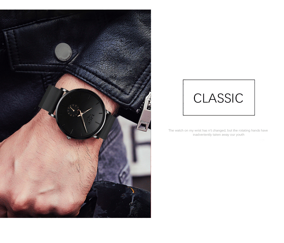 LIGE Men's Silicone Casual Watch – detail 12