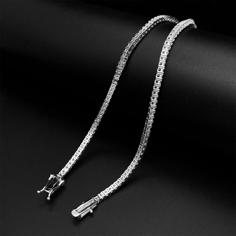2 mm Moissanite Tennis Chain – Necklace or Bracelet, S925 – detail 10