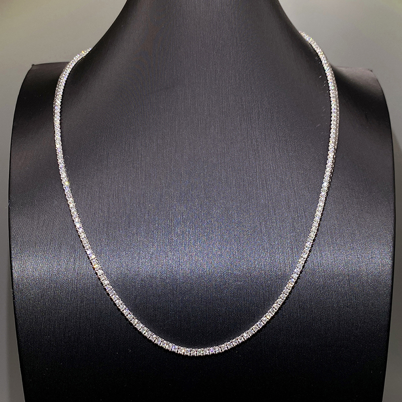 2 mm Moissanite Tennis Chain – Necklace or Bracelet, S925 – detail 8