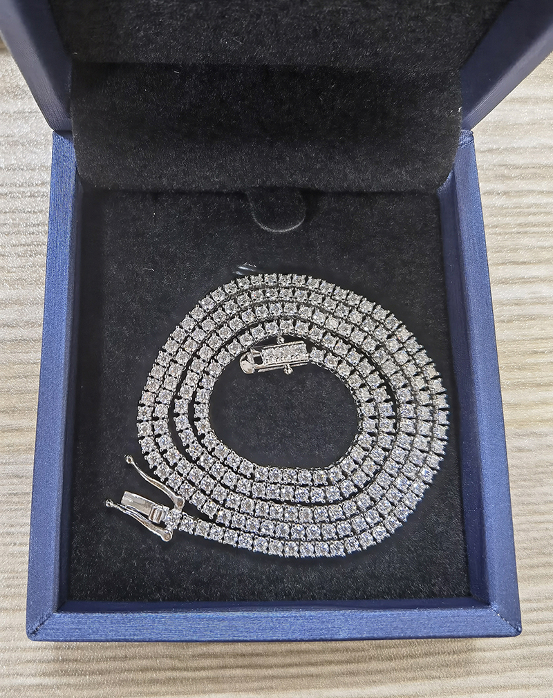 2 mm Moissanite Tennis Chain – Necklace or Bracelet, S925 – detail 18