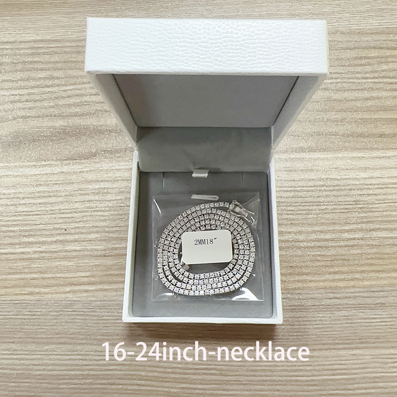 2 mm Moissanite Tennis Chain – Necklace or Bracelet, S925 – detail 25