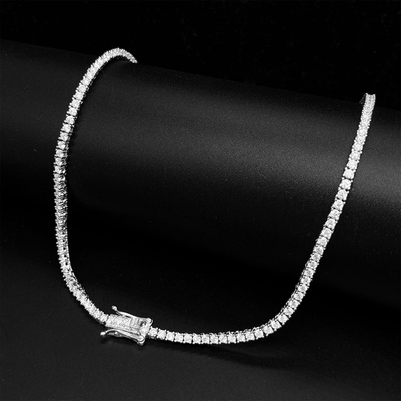 2 mm Moissanite Tennis Chain – Necklace or Bracelet, S925 – detail 12