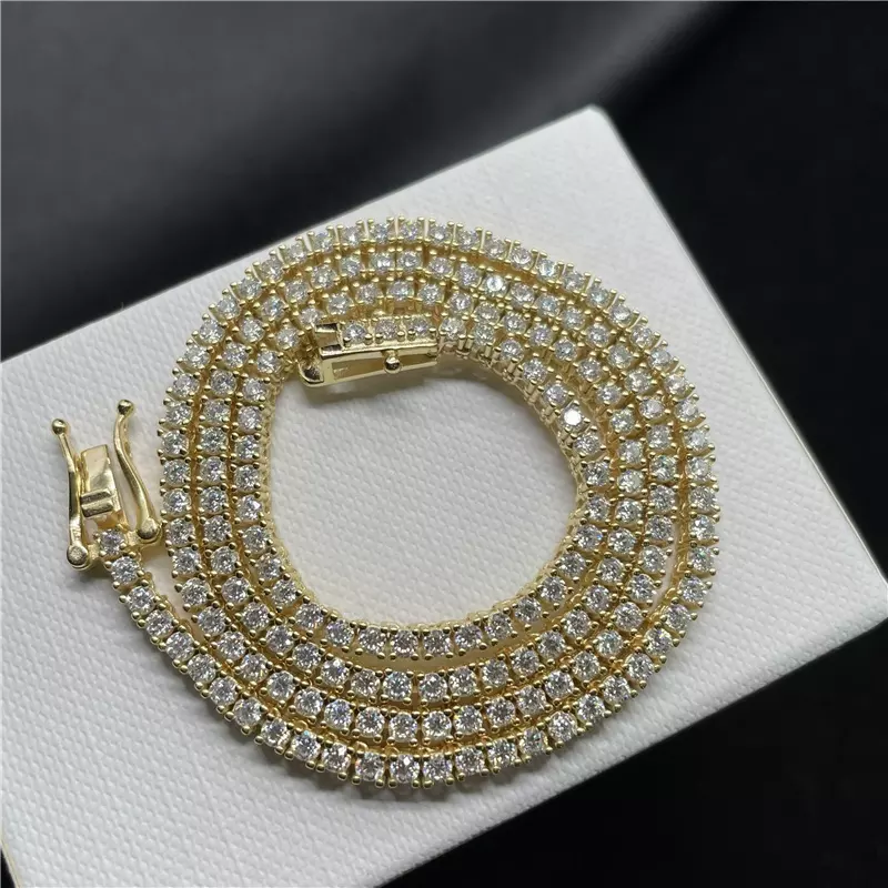 2 mm Moissanite Tennis Chain – Necklace or Bracelet, S925 – detail 14