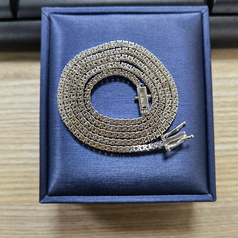 2 mm Moissanite Tennis Chain – Necklace or Bracelet, S925 – detail 20