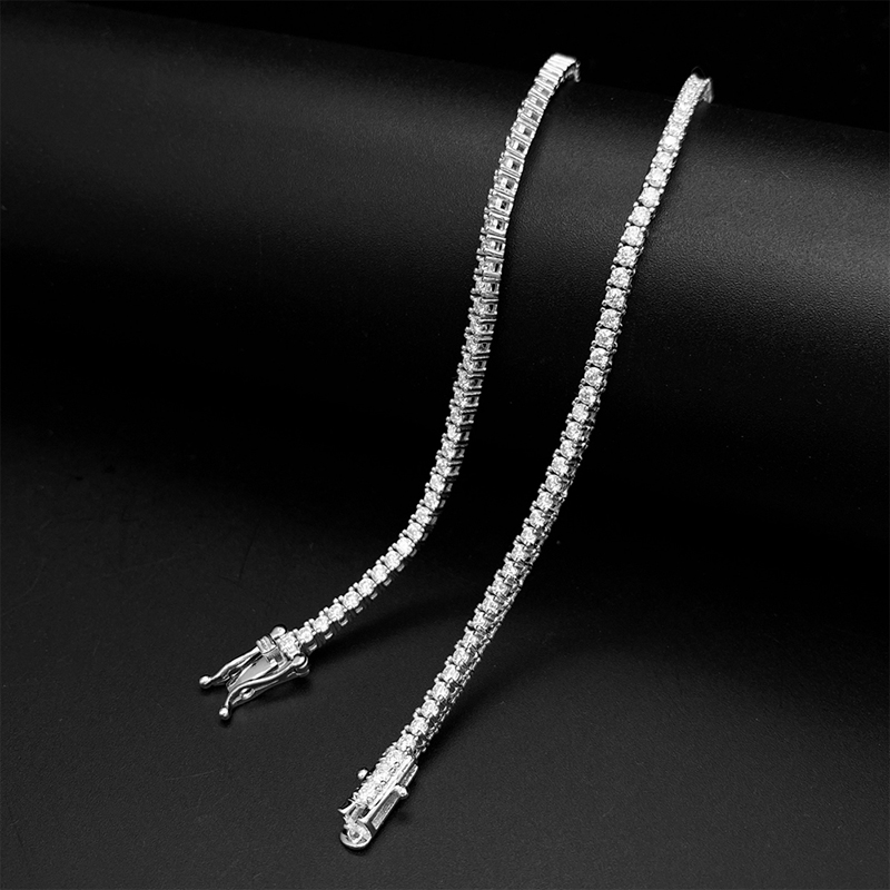 2 mm Moissanite Tennis Chain – Necklace or Bracelet, S925 – detail 11