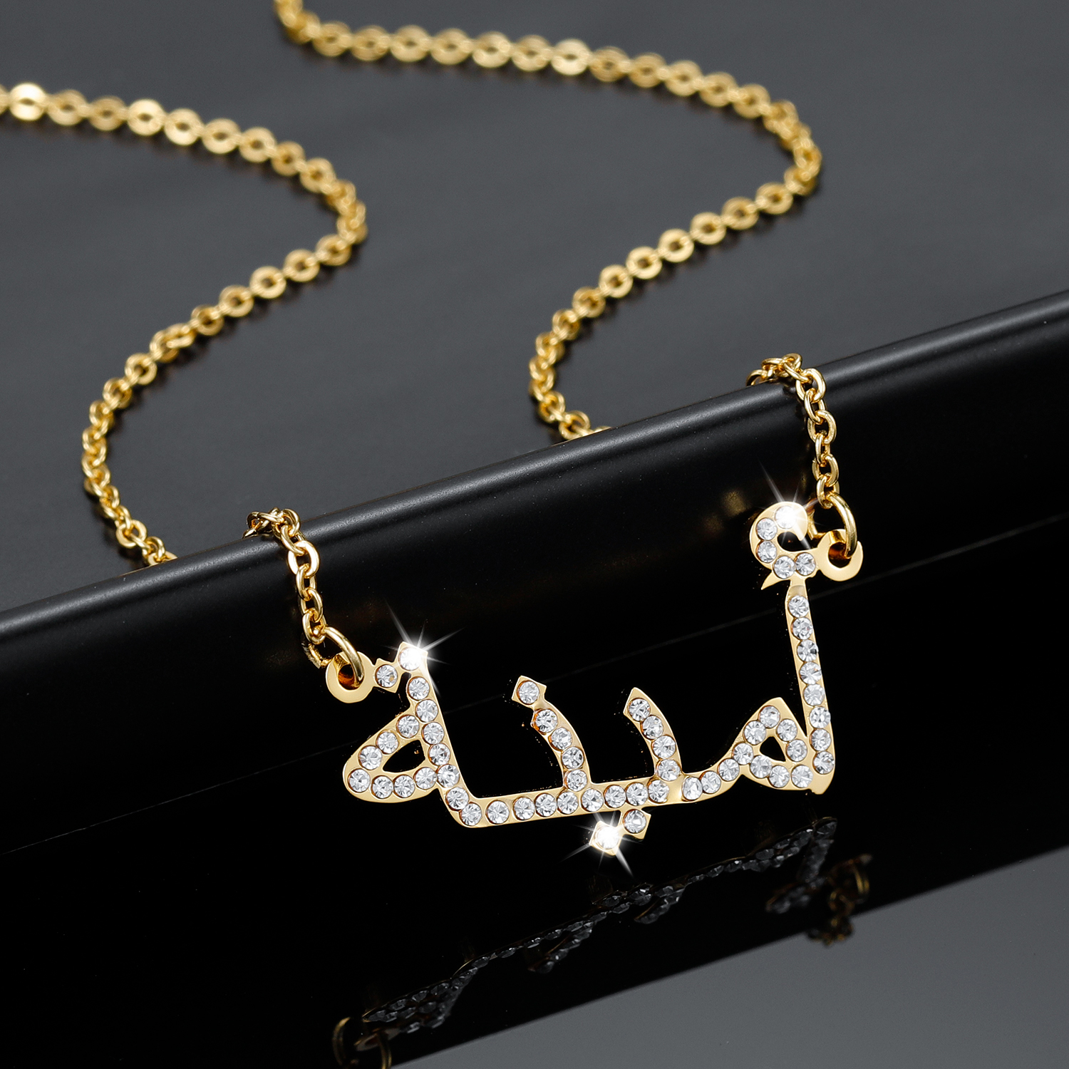 Iced Out Arabic Name Necklace – Stainless Steel – detail 6