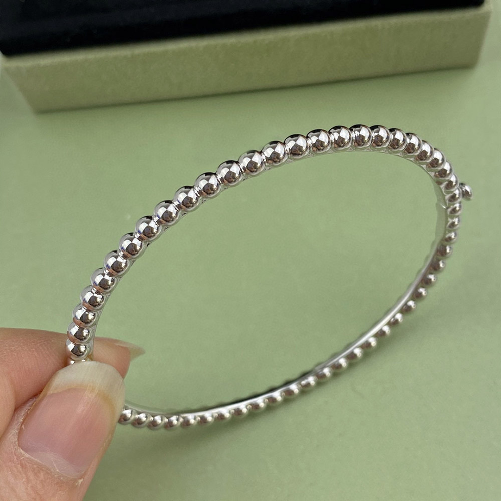 Pearl Bead Bangle – Rose Gold, Gold or Silver Tone – detail 10