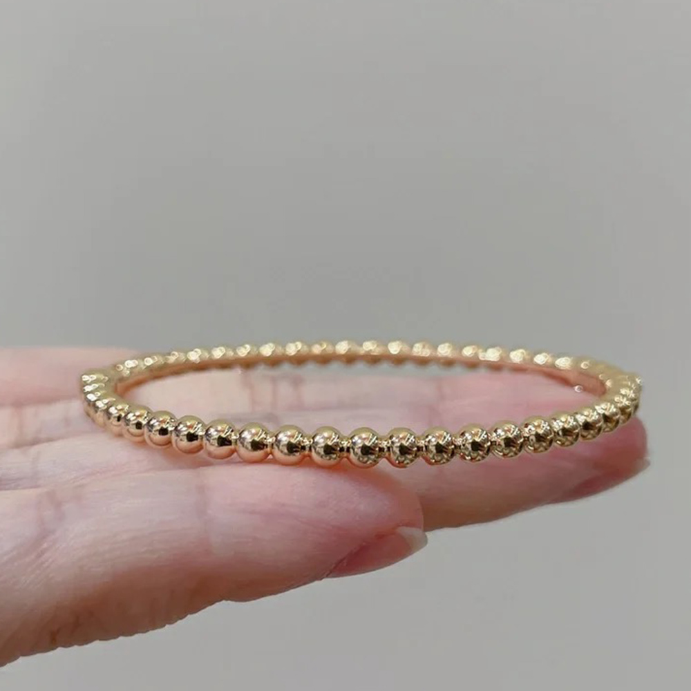Pearl Bead Bangle – Rose Gold, Gold or Silver Tone – detail 7