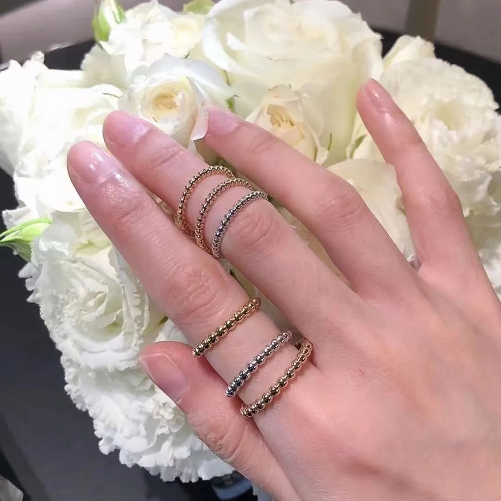 Pearl Bead Bangle – Rose Gold, Gold or Silver Tone – detail 1