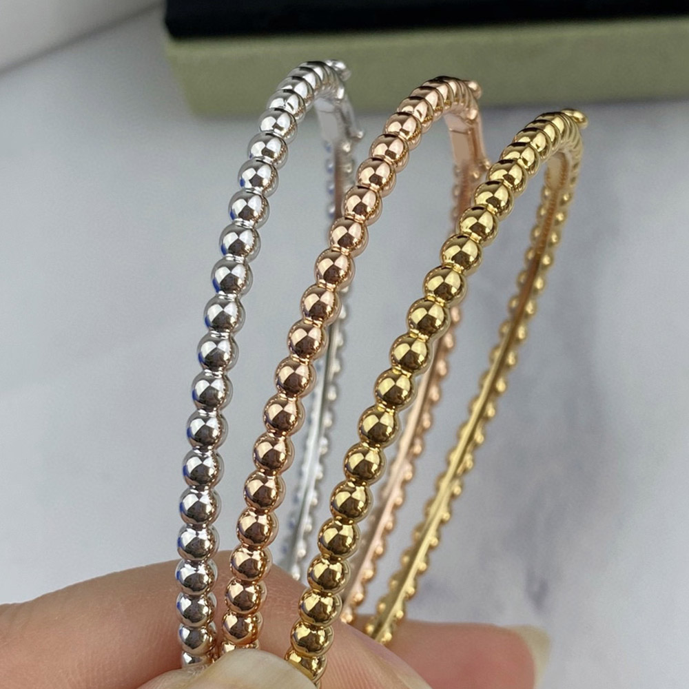 Pearl Bead Bangle – Rose Gold, Gold or Silver Tone – detail 12