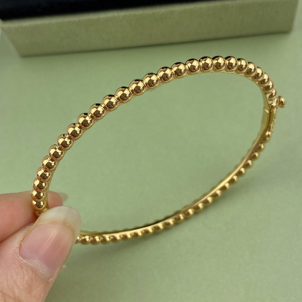 Pearl Bead Bangle – Rose Gold, Gold or Silver Tone – detail 9