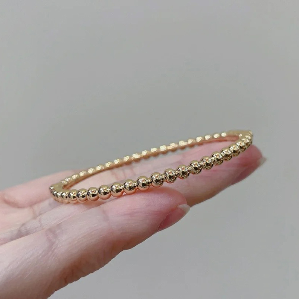 Pearl Bead Bangle – Rose Gold, Gold or Silver Tone – detail 8