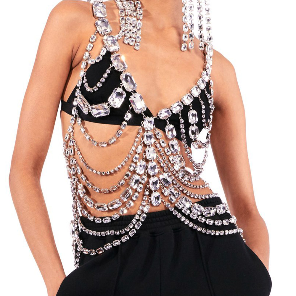 Stonefans Large Rhinestone Body Chain – detail 4