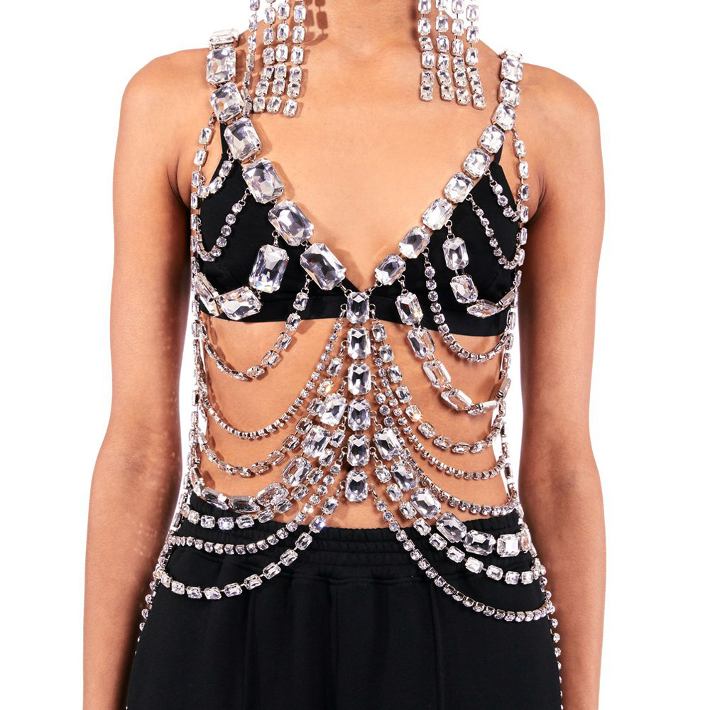 Stonefans Large Rhinestone Body Chain – detail 1