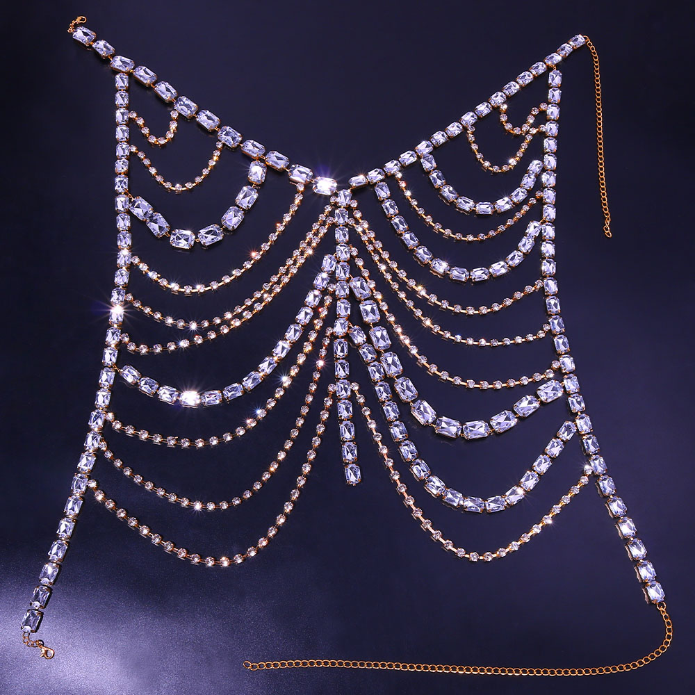 Stonefans Large Rhinestone Body Chain – detail 5