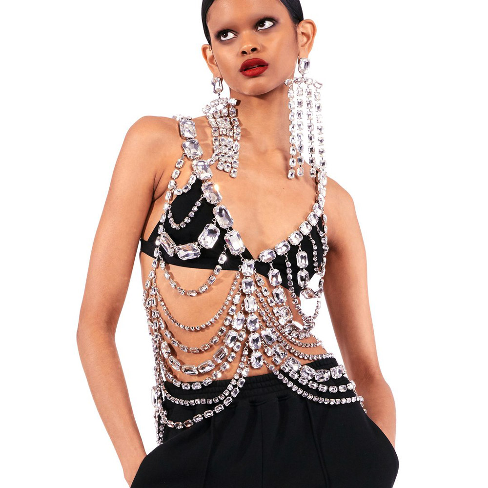 Stonefans Large Rhinestone Body Chain – detail 6