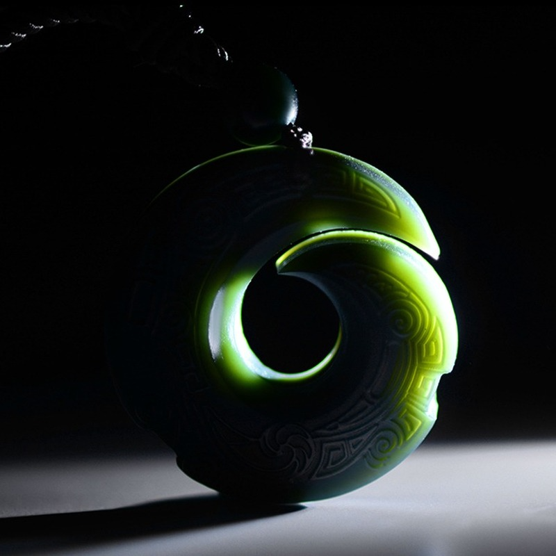 Carved Hetian Jade Pendant Necklace – detail 10